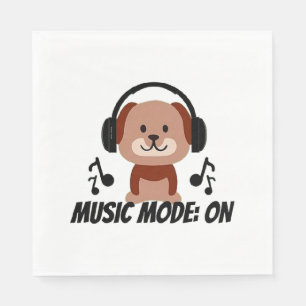 Servilleta De Papel Modo de música activado: vibraciones de Personaliz