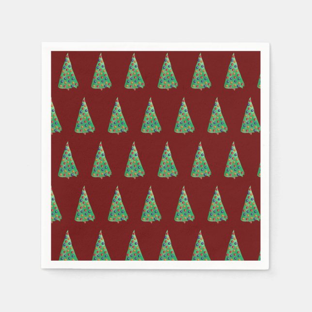 Servilleta De Papel Modo de Navidades de árbol de vacaciones (Anverso)