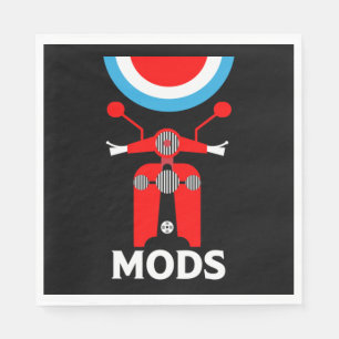 Servilleta De Papel Modos Y Rockeros Británicos Inspirados En La Vinta