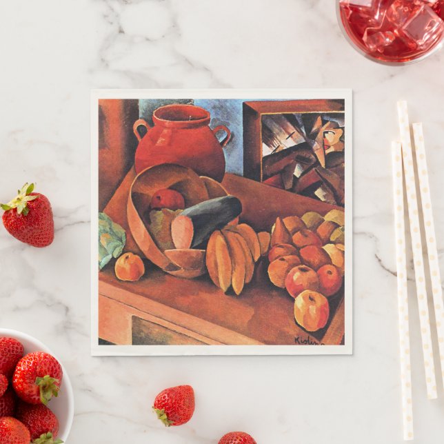 Servilleta De Papel Moise Kisling, Bodegón con frutas, (In situ)