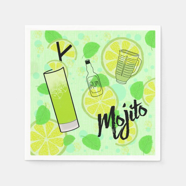 Servilleta De Papel Mojito Cocktail (Anverso)