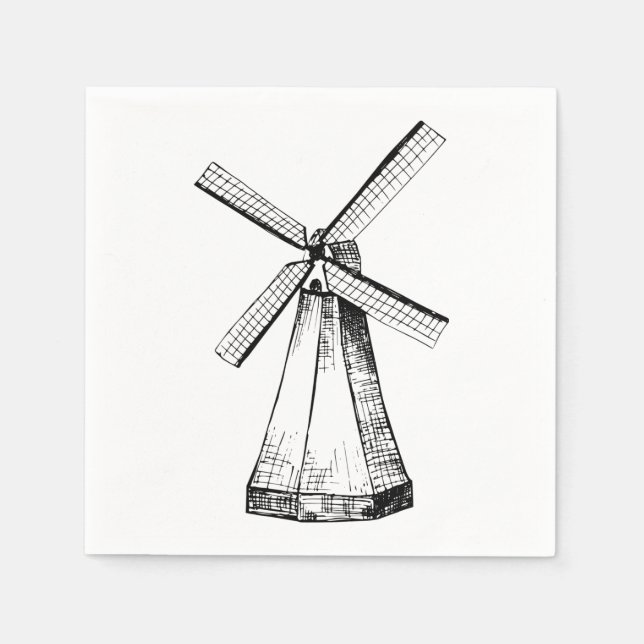 Servilleta De Papel Molino de viento (Anverso)