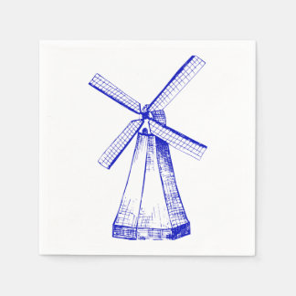 Servilleta De Papel Molino de viento azul