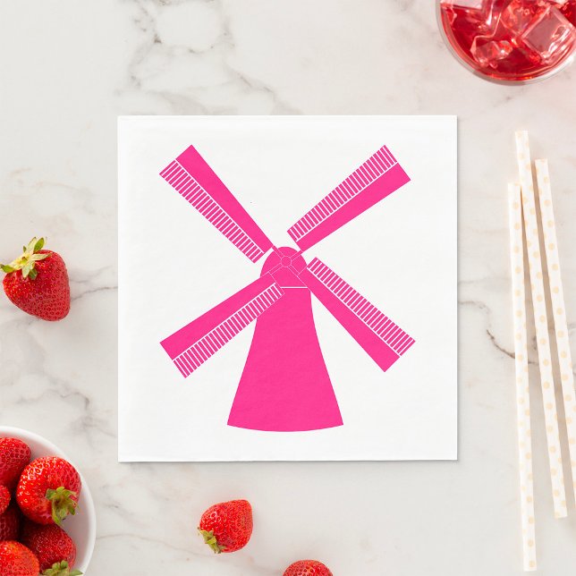 Servilleta De Papel Molino de viento rosa (Subido por el creador)