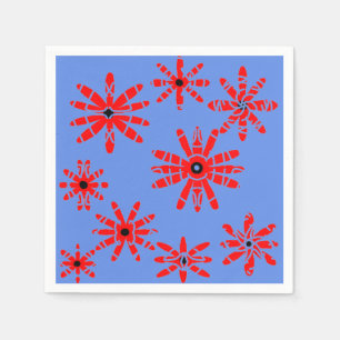 Servilleta De Papel Molinos de viento rojos