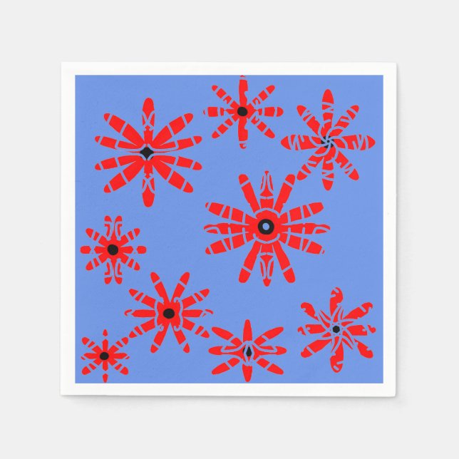 Servilleta De Papel Molinos de viento rojos (Anverso)