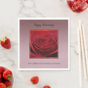 Servilleta De Papel Momentos hermosos de la Rosa Roja