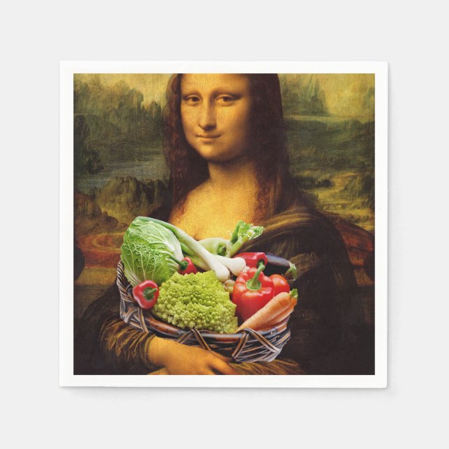 Servilleta De Papel Mona Lisa ama a las verduras (Anverso)