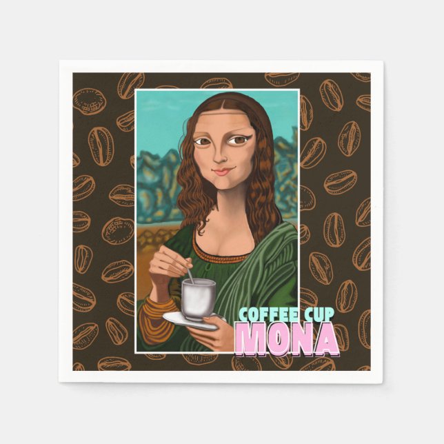 Servilleta De Papel Mona Lisa Art Coffee Edition (Anverso)