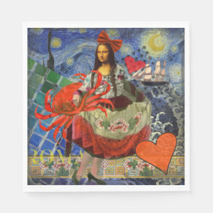 Servilleta De Papel Mona Lisa Diversión Zodíaco Caprichoso 