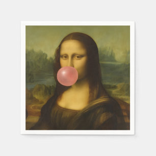 Servilleta De Papel Mona Lisa Soplando Goma Rosa