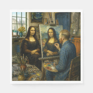 Servilleta De Papel Mona Lisa visita el estudio de Vincent van Gogh