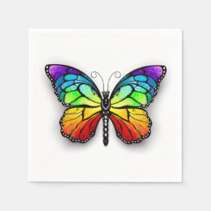 Servilleta De Papel Monarca de mariposa arcoiris