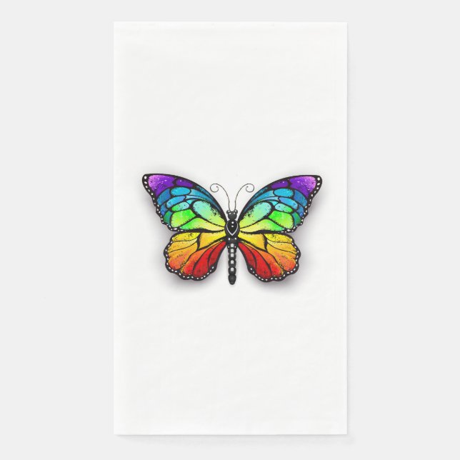 Servilleta De Papel Monarca de mariposa arcoiris (Anverso)