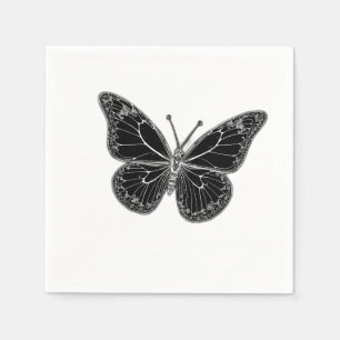 Servilleta De Papel Monarch Butterfly with Detailed Wing Patterns