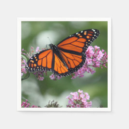 Servilleta De Papel Monarch Naranja Butterfly Floral Photo