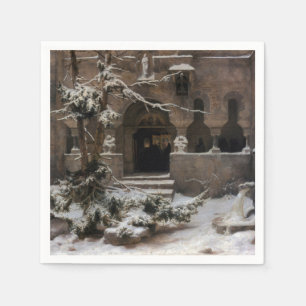 Servilleta De Papel Monasterio en la nieve de invierno (por Karl Lessi