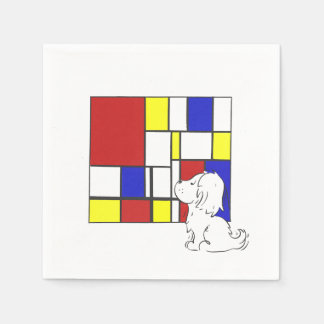 Servilleta De Papel Mondrian Inspirado Manzanilla