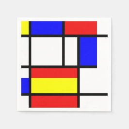Servilleta De Papel Mondrian Inspired