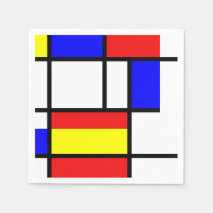 Servilleta De Papel Mondrian inspiró