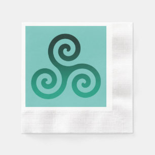 Servilleta De Papel Moneda de símbolo celta de la época verde de Trisk