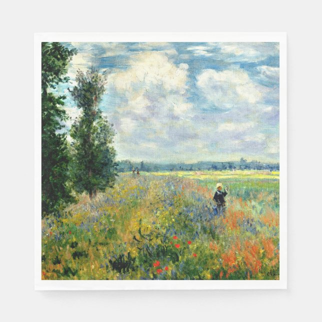 Servilleta De Papel Monet - Campo de amapolas, Argenteuil (Anverso)