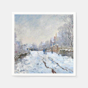 Servilleta De Papel Monet - Escena de la nieve en Argentina