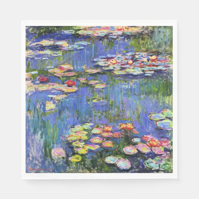 Servilleta De Papel Monet - Lilies de agua, 1916, (Anverso)