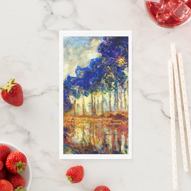 Servilleta De Papel Monet - Los álamos en otoño (In situ)
