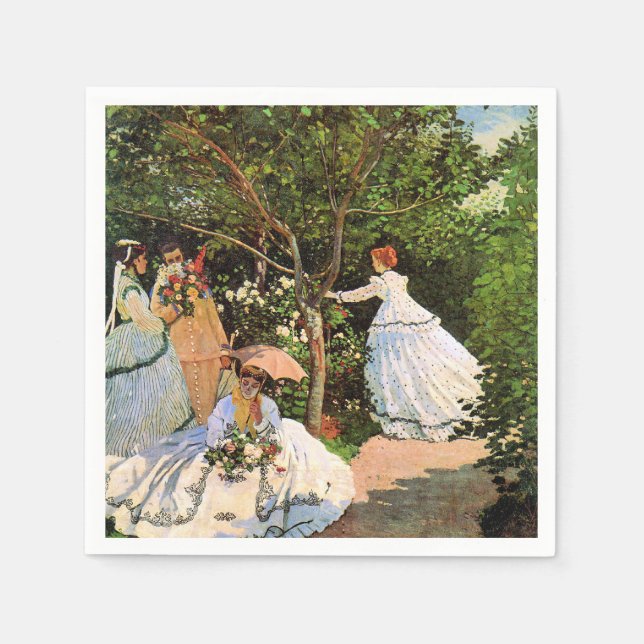 Servilleta De Papel Monet - Mujeres en el jardín (Anverso)