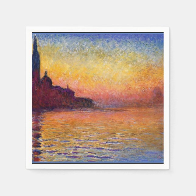 Servilleta De Papel Monet - San Giorgio Maggiore en Dusk (Anverso)