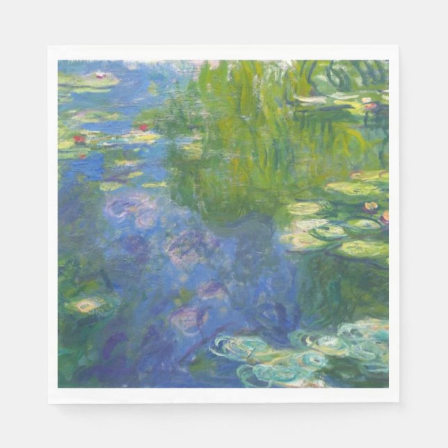 Servilleta De Papel Monet Water Lilis Papeles Napkins (Anverso)