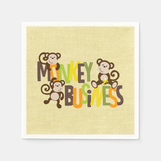 Servilleta De Papel Monkey Business (Anverso)