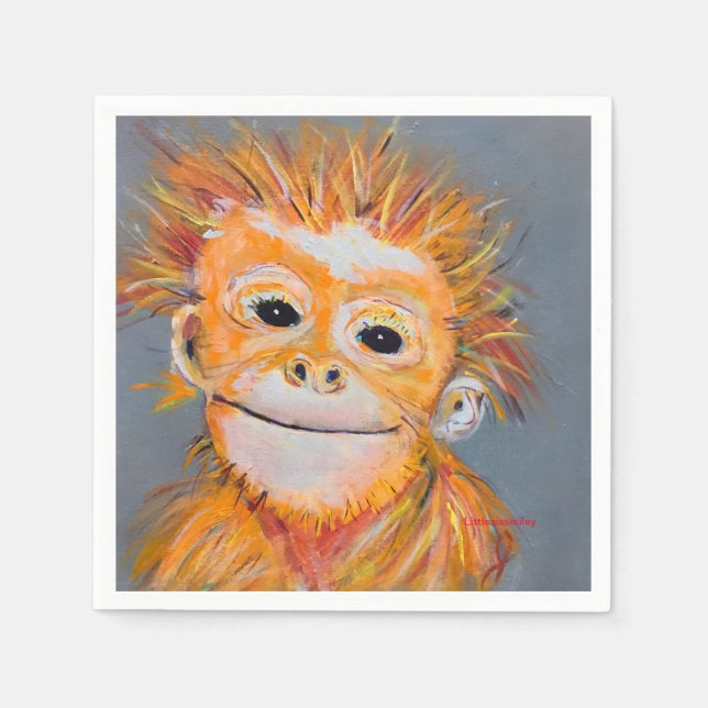 Servilleta De Papel Monkey Napkins (Anverso)