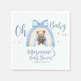 Servilleta De Papel Mono de Osito Elegante para Baby Shower Casual