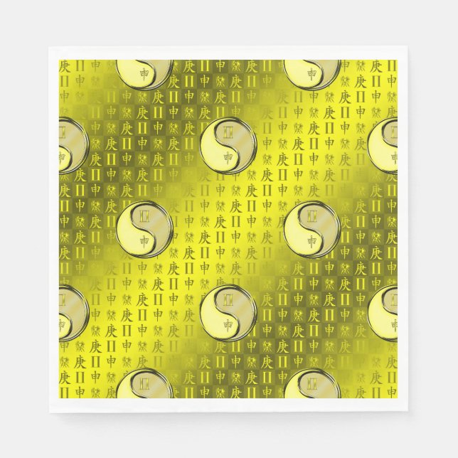 Servilleta De Papel Mono Gemini y Metalizado (Anverso)