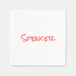 Servilleta De Papel Monogram minimalist custom name 