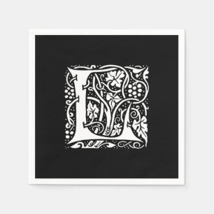Servilleta De Papel Monograma Antiguo L Art Nouveau