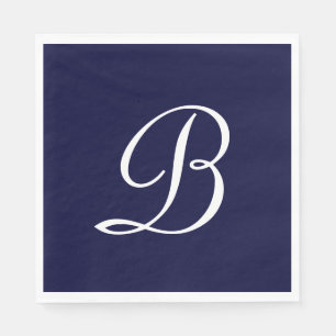 Servilleta De Papel Monograma 'B' en escritura blanca