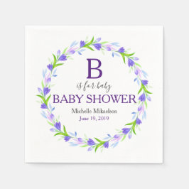 Servilleta De Papel Monograma B para Baby Shower