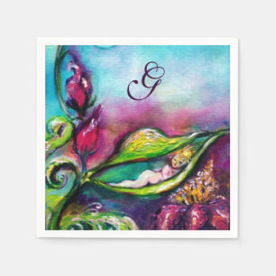 SERVILLETA DE PAPEL MONOGRAMA BABY SHOWER DE THUMBELINA