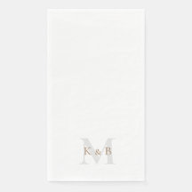 Monograma blanco dorado y gris