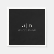 Monograma blanco y negro Nombre completo