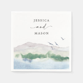 Servilleta De Papel Monograma Boda Cocktail Napkin