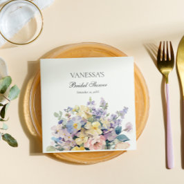 SERVILLETA DE PAPEL MONOGRAMA BRIDAL DE FLORES DE SALVAJES DE PASTEL B