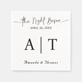 Servilleta De Papel Monograma Cocktail Paper Napkin