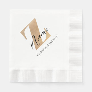 Servilleta De Papel Monograma con inicial Z y nombre personalizado