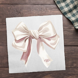 Servilleta De Papel Monograma de arco blanco