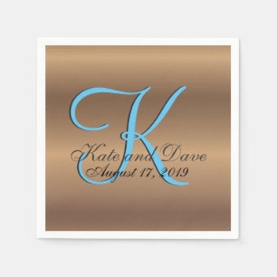 Servilleta De Papel Monograma de bronce 🔑 Pecado elegante