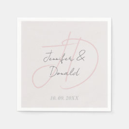 Servilleta De Papel Monograma de escritura clásica de moda